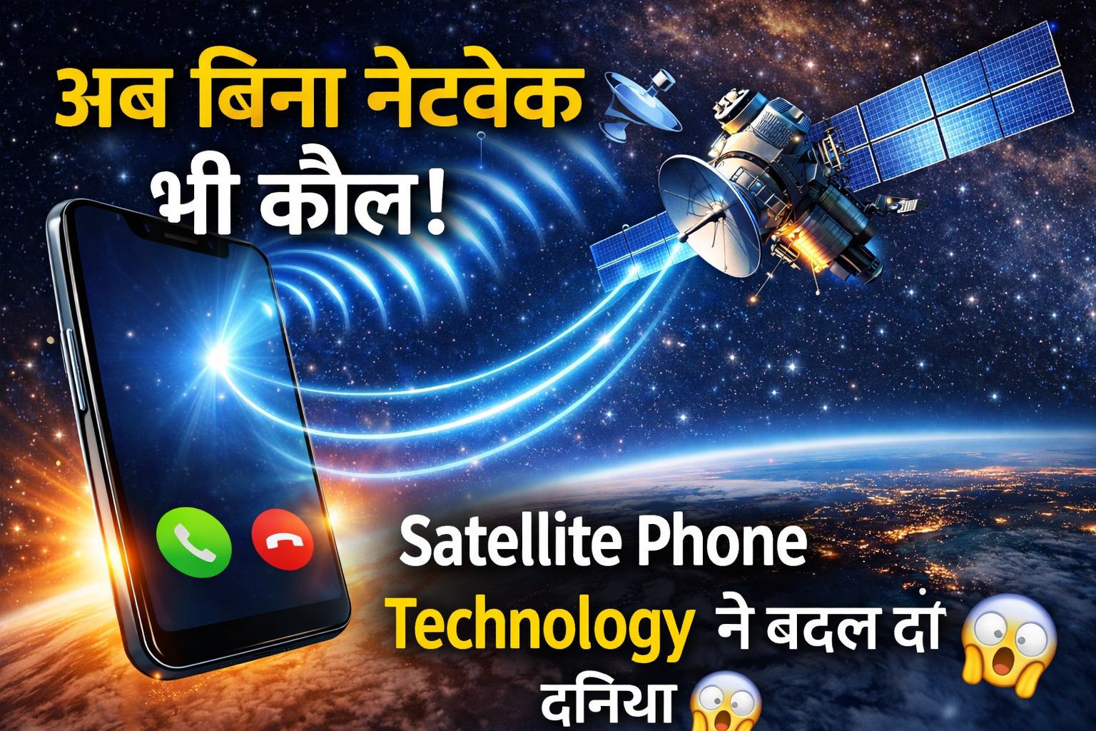 Satellite calling phone technology bina network ke call karne wala smartphone, satellite communication feature 2026